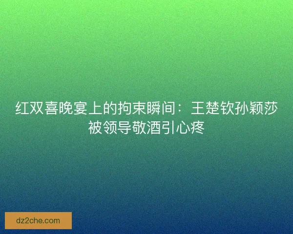 红双喜晚宴上的拘束瞬间：王楚钦孙颖莎被领导敬酒引心疼
